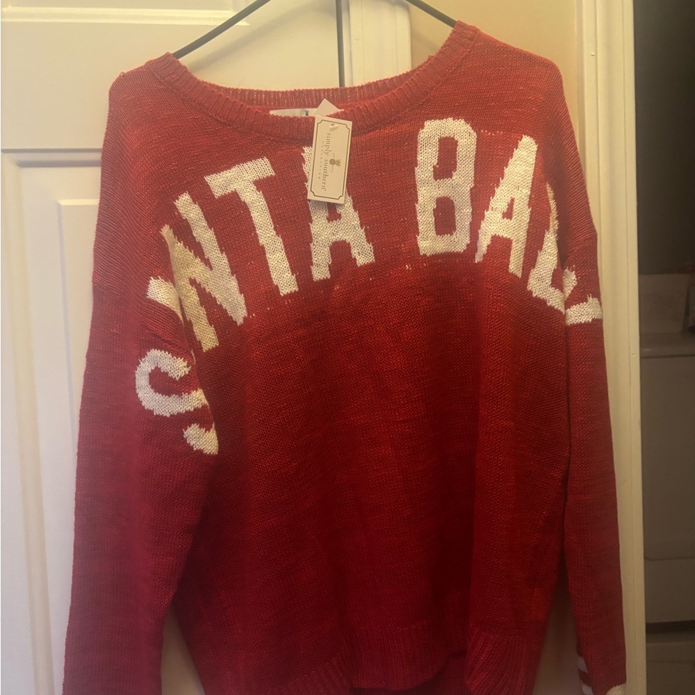 Simply Southern Festive Red Santa Sweater